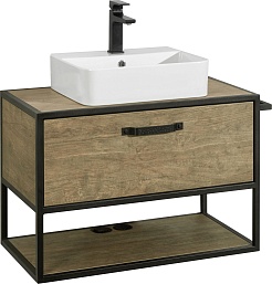 Акватон Тумба с раковиной Лофт Фабрик 80 дуб кантри – фотография-1